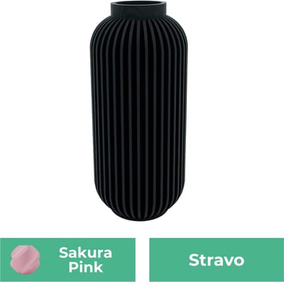 Stravo moderne vaas – Decoratieve vaas - Sakura Roze - 3d geprinte vaas – geschikt voor droogbloemen - 20CM