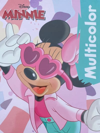 Disney - Multicolor Kleurboek Minnie Mouse - Mintgroene Banner - 32 Pagina's - 17 Kleurplaten en 17 Voorbeelden - Voor Kinderen - Knutselen - Creatief - Uitermate Geschikt voor Kleurpotloden en Wasco