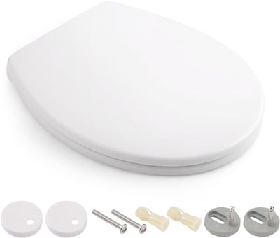 Ovaal toiletdeksel met quick-release en softclose mechanisme – Antibacteriële WC-bril met verstelbare scharnieren