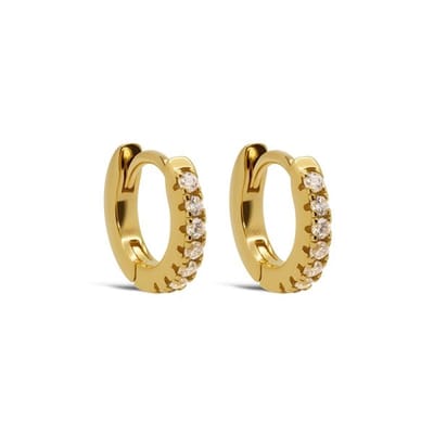 Karma Oorringen Hoop Zirkonia 10mm Goudkleurig