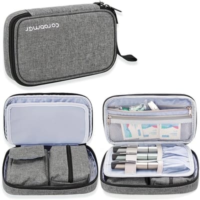 @ Lu’s Today® – Basic Medical Essentials – Insuline Koeltas – Grijs – Compact & Reisklaar