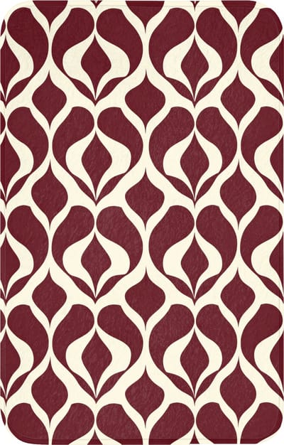 WC mat 50x80 cm - Antislip - Rood - Druppelpatroon - Grafisch - Toiletmat - Vloermat - Douchemat - Toilet tapijt - Toiletmatten