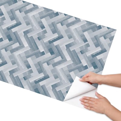 Coloray Meubel Wrap Folie - Grijs Meubelfolie - 65x130 cm - Decoratiefolie Grijze visgraat - Meubel Wrap Folie - Geometrische Meubelfolie - Plakfolie Meubels - Keuken decoratie - Achtergronden en patronen