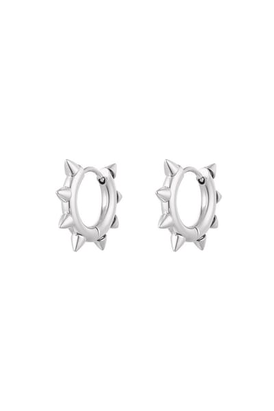 Zilveren oorbellen met studs - Punk - Cadeau voor haar, valentijnsdag, verjaardag