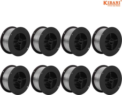 Kibani Rol Lasdraad voor Lasapparaat per 8 - Flux Lasdraad - 0,8 mm - Voor Gasloos Lassen - Set van Tien - Universeel - Voor MIG/MAG/TIG Lassers