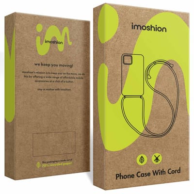 imoshion Hoesje - Geschikt voor Samsung Galaxy A36 - Backcover met koord - Zwart / Goud
