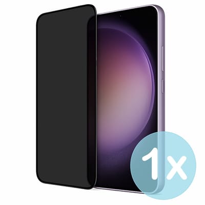 Privacy Screenprotector Geschikt voor Samsung Galaxy S23 – Anti-Gluren – Krasbestendig Gehard Glas 9H – Volledige Dekking – FuturiQ