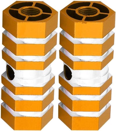 Fiets Achteras Pegs - Voetsteunen Fiets - Extra Vervoer - Antislip Ontwerp - 6.5 cm Lengte - Goud