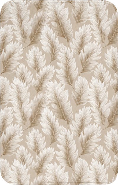 WC mat 50x80 cm - Antislip - Botanisch - Patroon - Beige - Toiletmat - Vloermat - Douchemat - Toilet tapijt - Toiletmatten