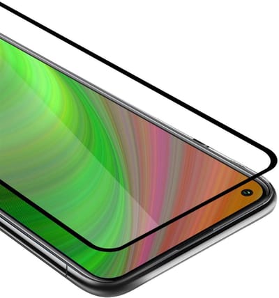 Cadorabo Screenprotector geschikt voor Huawei MATE 30 LITE Volledig scherm pantserfolie Beschermfolie in TRANSPARANT met ZWART - Gehard (Tempered) display beschermglas in 9H hardheid met 3D Touch