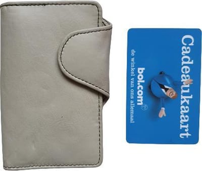 Sleutelmapje Leer Beige - Wit - Sleuteletui - Sleuteltasje - Pasjesmapje - Kleingeldmapje