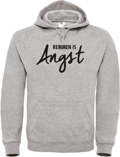 Remmen is angst wintersport hoodie grijs XXL - zwart - soBAD. | Foute apres ski outfit | kleding | verkleedkleren | wintersporttruien | wintersport dames en heren