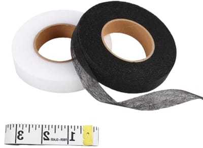 Thermische Tape voor Stofreparatie, 64 Meter, Inclusief Meetlint voor Gordijnen, Broeken en Textielherstel