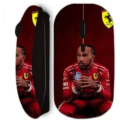 Souris sans fil - Scuderia Ferrari - Hamilton - Noir - Ergonomique - Optique