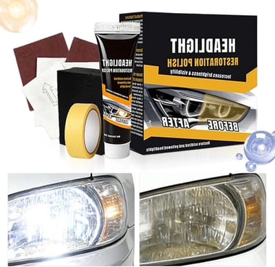 Koplamp Restauratie - Detailing Set - Auto Onderhoud - Snel Kras Verwijderen - 25 ml - Transparant