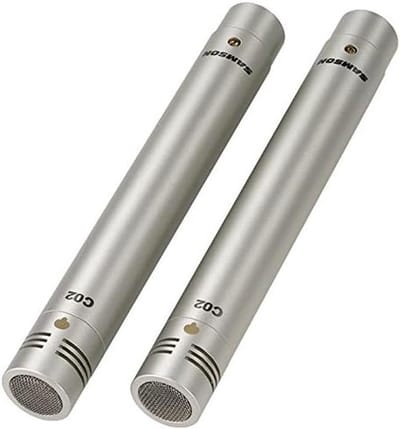 2x Condensator Microfoon Potlood Stijl Supercardioïde Set voor Studio en Live Gebruik