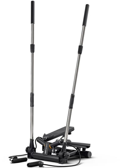 Hop-Sport Stepper HS-050S Norg – 2-in-1 Swing Stepper met Handgrepen, Weerstandsbanden en LCD Calorieteller – 100 kg Belastbaar