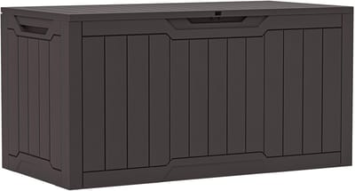 Dailygoods- Opbergbox 100 Gallon - Weerbestendig - Lockable - Tuinopslag - Binnenopslag - Ruime capaciteit 44.9"L x 21.9"W x 21.6"H - Opslagbox