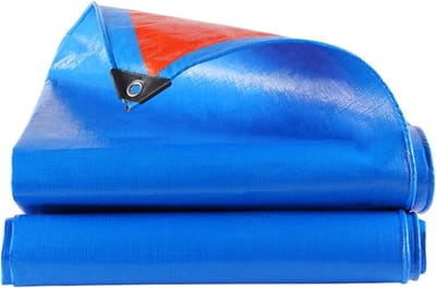 Waterdicht Zeildoek - Afdekzeil Tarp - Bescherming Buiten - Zwaar Uitgevoerd 120 g/m² - 200 x 410 cm - Blauw