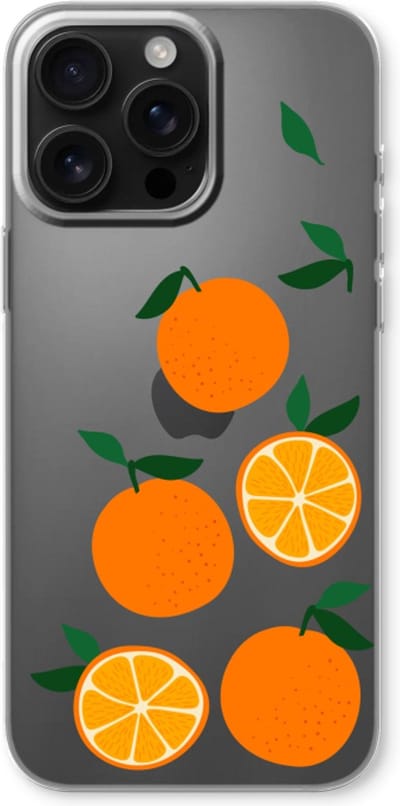 Case Company® - Hoesje geschikt voor iPhone 16 Pro Max hoesje - Will you be my clementine - Soft Cover Telefoonhoesje - Bescherming aan alle Kanten en Schermrand
