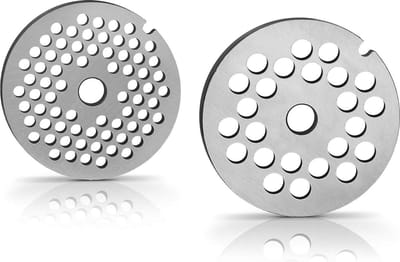 Perforatieschijven MUZ45LS voor vleesmolen - 3 mm 6 mm - roestvrij staal - vaatwasmachinebestendig - MUM4 Serie 2 en 4 - zilver