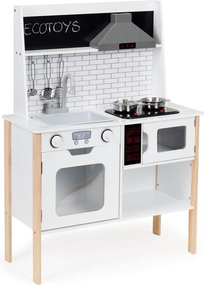 Kinderkeuken - hout - 70x29,5x96 cm - wit