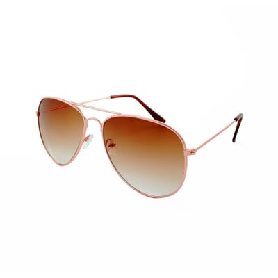Loud and Clear® - Zonnebril - Piloten Zonnebril - Pilotenbril - Piloot - Heren - Dames - Bruin