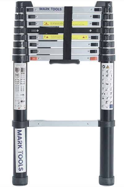 MARK TOOLS PRO - Telescoopladder 2,60 meter - met Soft closing - INCLUSIEF LADDER HOES/TAS