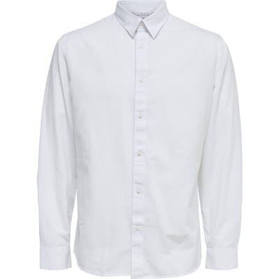 SELECTED HOMME - Maat L SLHSLIMNEW-LINEN SHIRT LS CLASSIC W Heren