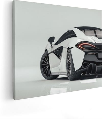 Artaza Canvas Schilderij Auto - 100x80 cm - Groot - Wanddecoratie Sportauto - Muurdecoratie Mancave - Schilderijen Op Canvas Modern