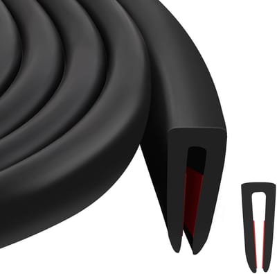 Dailygoods- Rubber Seal - U-vormige Randbescherming - EPDM Rubber - Zelfklevend - Weerbestendig - 3 mm x 6 m