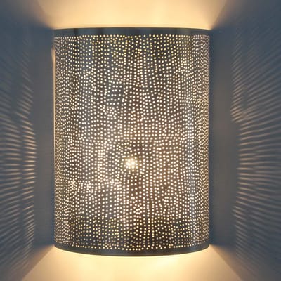 Marokkaanse zilveren wandlamp Yakut