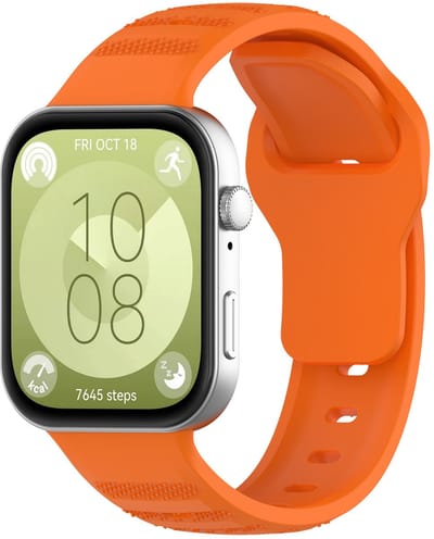 By Qubix - Siliconen Outdoor band - Oranje - geschikt voor Huawei Watch Fit 5 / 4 / 3