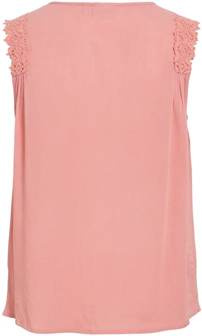 VILA - VILINDY O-NECK S/L TOP/PB - Dames - Blouses