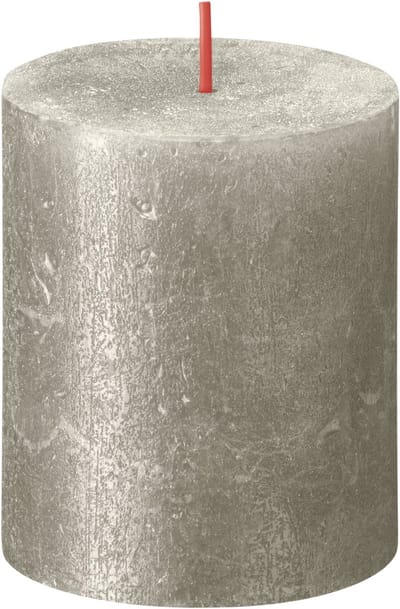 Bolsius Rustiek Stompkaars Hoogte 8 cm - Ø68 mm Shimmer Champagne