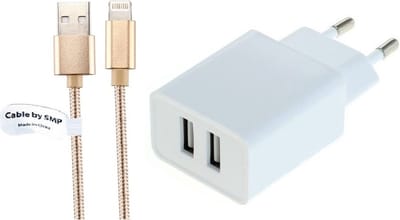 OneOne 2.4A lader met 2 poorten + 3,0m OneOne Lightning kabel. Universele oplader adapter past op Apple iPhone 5, iPhone 5c, iPhone 5s, iPhone 6, iPhone 6 Plus, iPhone 6s, iPhone 7, iPhone 7 Plus, iPhone 8, iPhone 8 Plus, iPhone SE, iPhone X