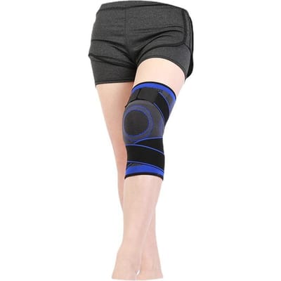 Aanpasbare Kniebeschermers, Gebreide Nylon Bandages, Druk Kniebeschermers, Sport Kniebeschermers, Beschermende Uitrusting voor Hardlopen en Fitness, en Band Kniebeschermers XL