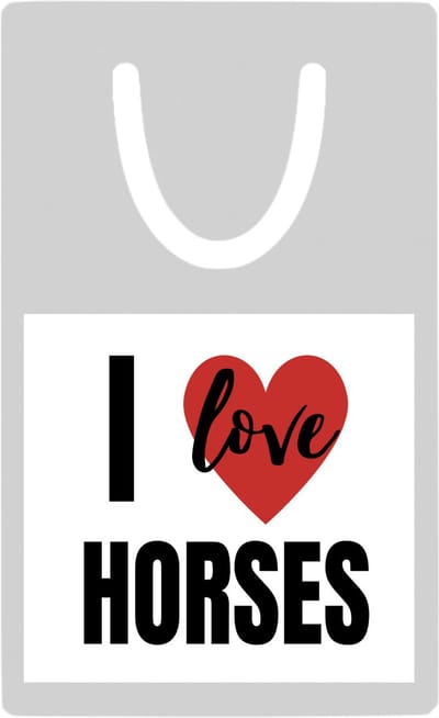 Hacebo® - I love horses metalen boekenlegger- Paarden - paarden liefhebbers - verjaardagscadeau - kado - gift Bladwijzer boekenleggers - 7.6 cm x 5cm
