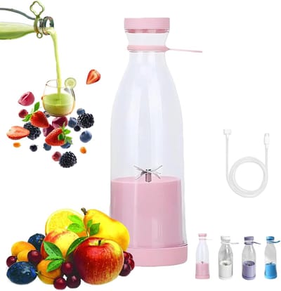 Draagbare Blender To Go - Mini Blender - Juice Maker - 420ml - Draadloze Smoothie Maker - USB Oplaadbaar - BPA-Vrij - Inclusief Reisbeker met Deksel - Compact & Lichtgewicht