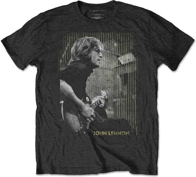 John Lennon - Gibson Heren T-shirt - S - Zwart