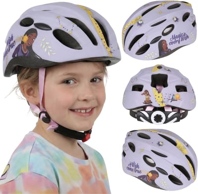 DISNEY Wish Veilige IN-MOLD fietshelm voor meisjes, verstelbaar 52-56 cm