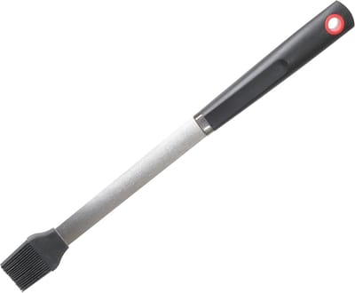 Thijox - Lange Grillkwast 42 cm - Roestvrij Staal/Siliconen - Hittebestendig BBQ-Borstel - Bakborstel voor Keuken en Tuin - Perfect voor Marineren en