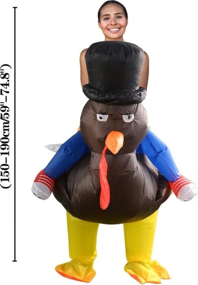 Livano Halloween Outfit - Halloween Kostuum - Pak - Opblaasbaar Kostuum - Costume - Carnaval - Volwassenen - Kalkoen