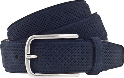 Vanzetti Leren Riem Leather Belt W110 Navy Donkerblauw