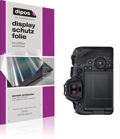 dipos – 4x Beschermfolie geschikt voor Canon EOS R6 Mark II | Krasbestendige & heldere Screenprotector Ultra-Thin