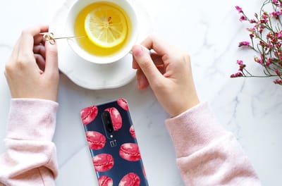 OnePlus 7 Pro Siliconen Case Pink Macarons