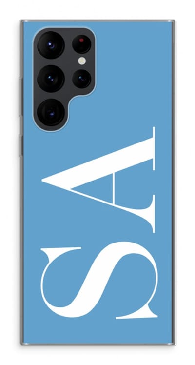 Gepersonaliseerd - Case Company® - Hoesje geschikt voor Samsung Galaxy S22 Ultra hoesje - Monogram N°2 - Soft Cover Telefoonhoesje - Bescherming aan alle Kanten en Schermrand