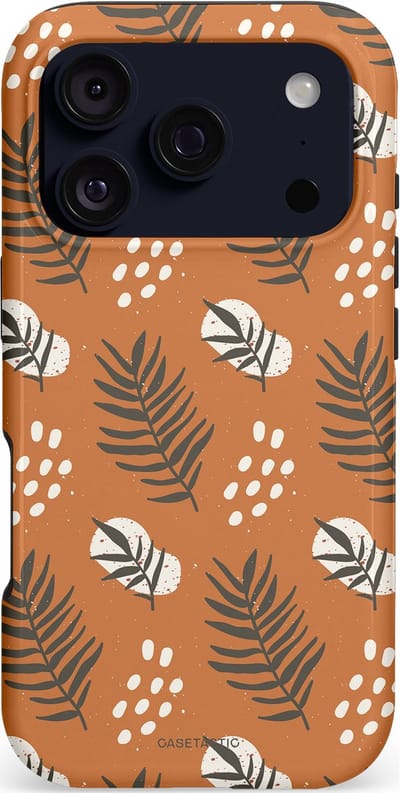 Casetastic hoesje geschikt voor Apple iPhone 17 Pro - MagSafe - Dubbellaagse bescherming - Rustiek ritme - Fashion Case - Terracotta Taupe