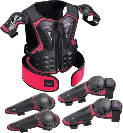 Kinder Motorcross Beschermset: Vest, Knie- en Rugbescherming voor ATV, MTB en Buitenactiviteiten