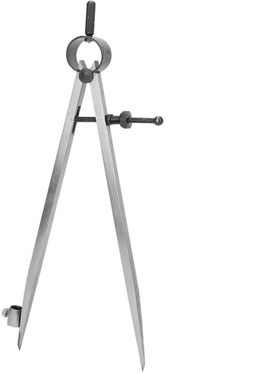 Dailygoods- Wing Divider - Verstelbaar - Precisie Meetgereedschap - Lockable Spring Compass - Potloodhouder - Duurzaam Carbon Staal - 200mm